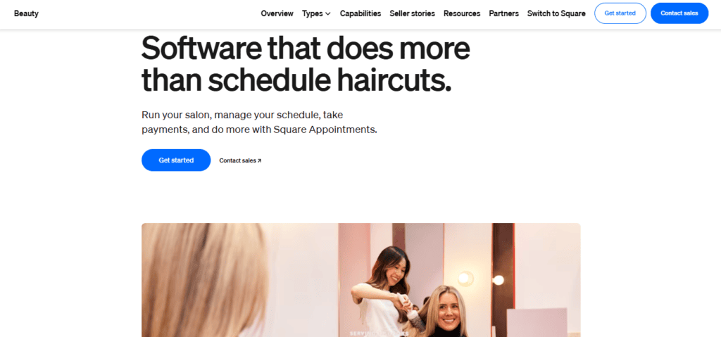 Square Appointments site