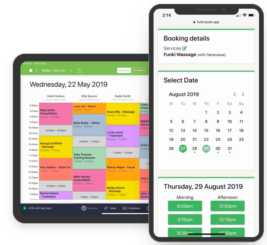 phorest calendar phone