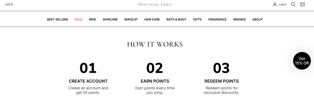 thirteen lune reward program